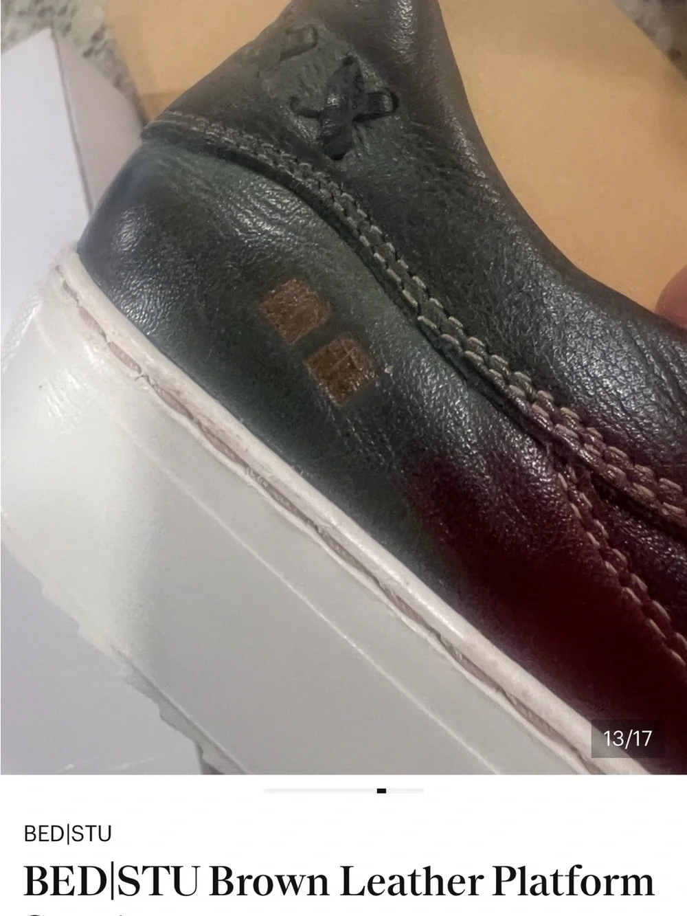 BED|STU Leather Sneakers in Cognac all leather- authentic-NEW 8-1/2